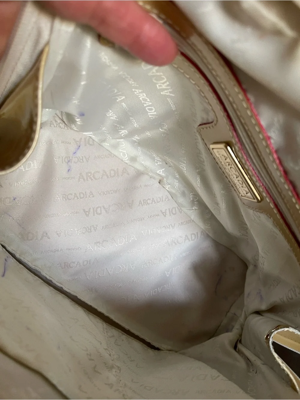 Arcadia Italian Made Genuine Patent Leather Yellow Vernis Alma Bag